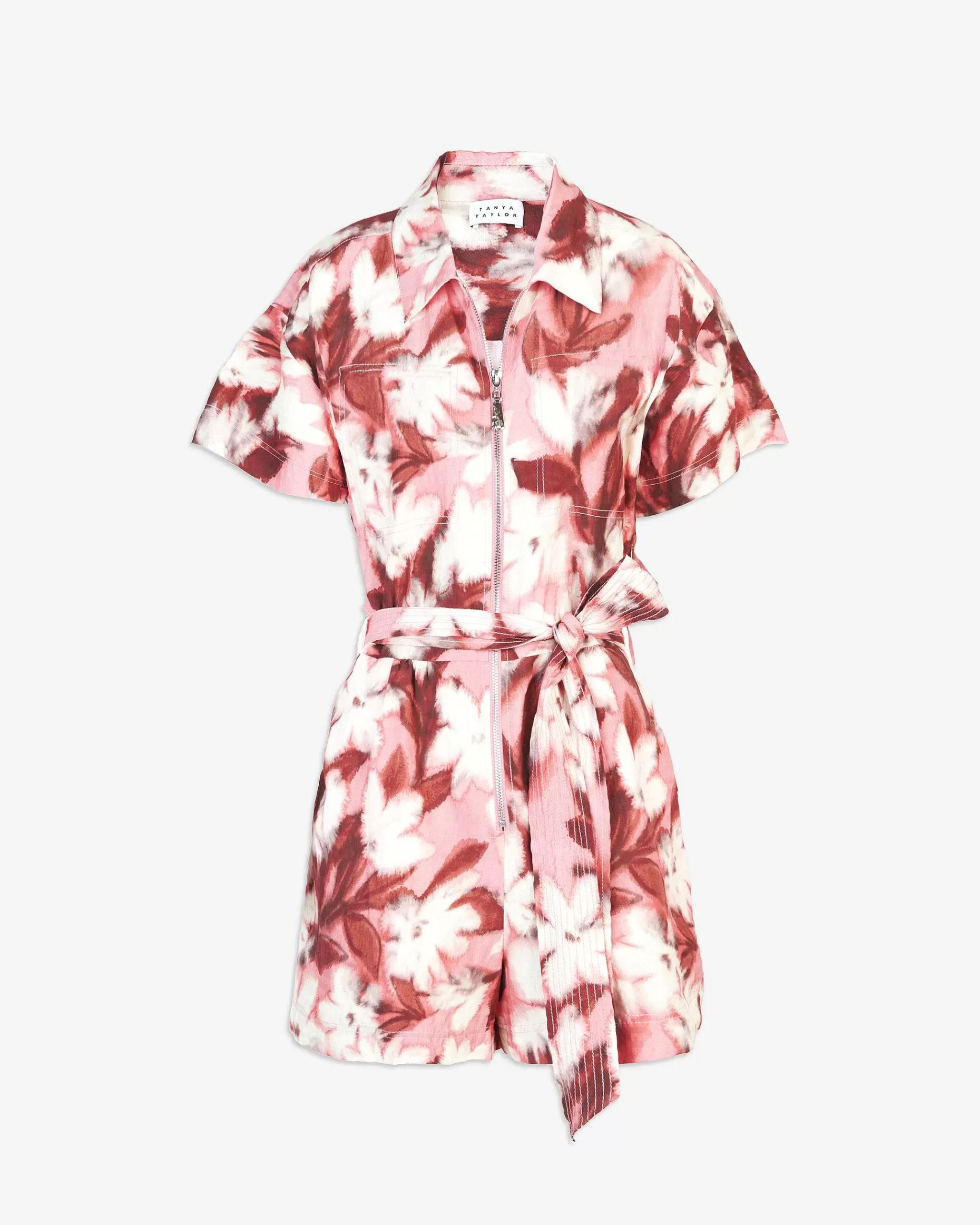 Tanya Taylor Short Sleeve Skye Romper Best