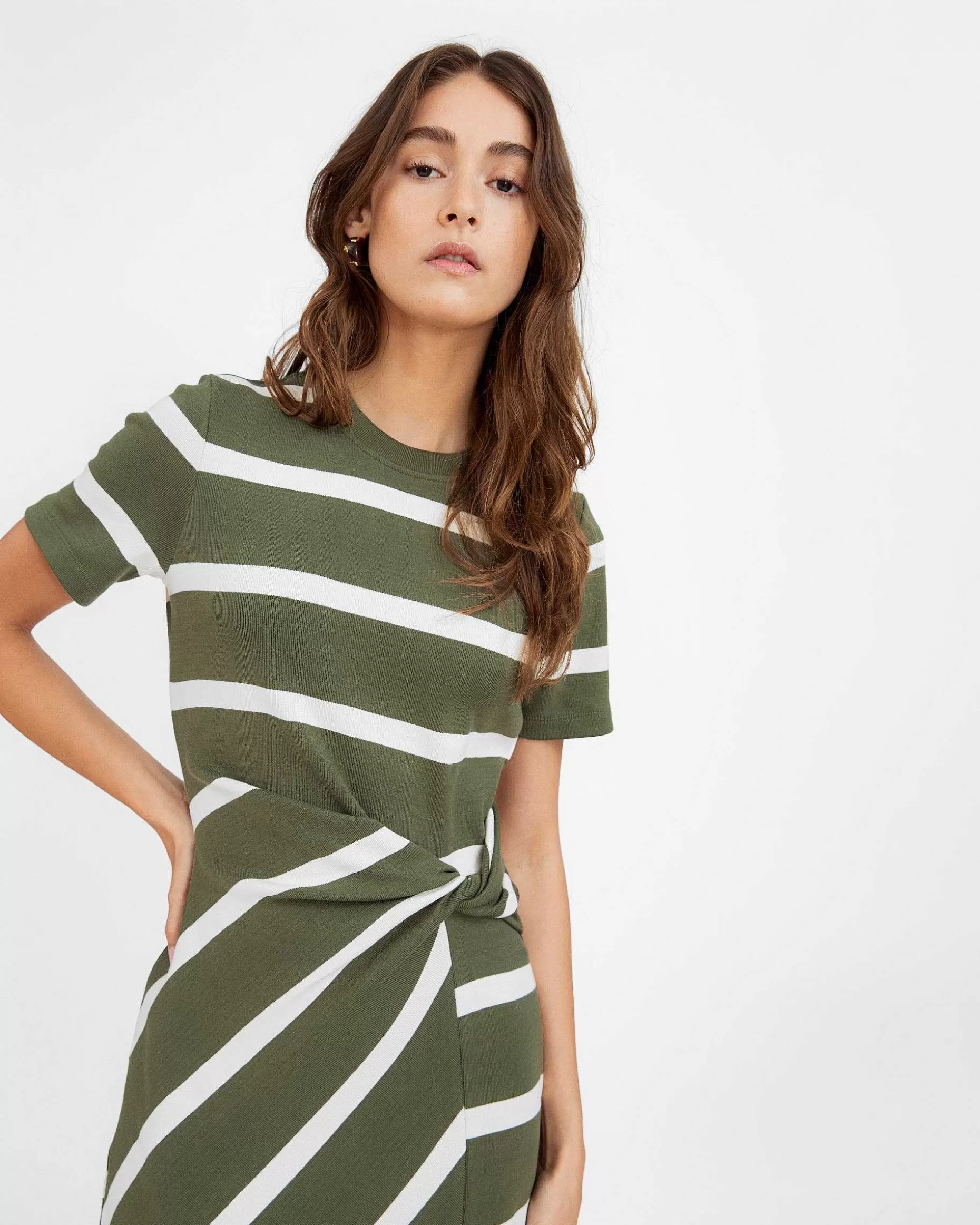 Tanya Taylor Short Sleeve Striped Cody Dress Clearance